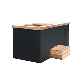 Toàn Bộ Đá Tắm Gỗ Và Thép Không Gỉ Lạnh Lao Bằng Gỗ 1HP Máy Làm Lạnh Nước Đá Tắm Với Bìa - Product Image 2