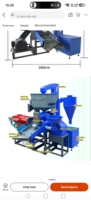 Machine commerciale de polissage et de mouture du riz avec élévateur de grains et tamis vibrant pour l'élimination des impuretés (cruas, pierres, copeaux)