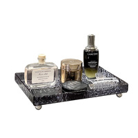 Étagère de rangement rectangulaire en plastique, moderne et luxueuse, non pliable, à un seul niveau, pour toilettes d'hôtel, cosmétiques de salle de bain, plateau de comptoir, bureau