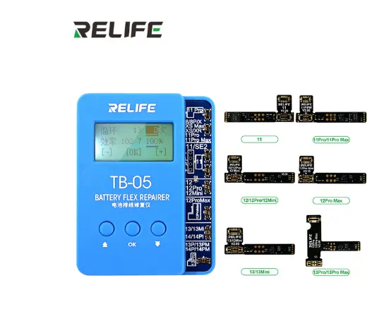 RELIFE TB-05 NEW Battery Repair tools for IPHONE 8 TO 13 PRO MAX Battery Data Cycles Recovery Tool Directly Installed TO USE
