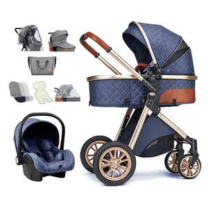 Passeggino 3-in-1 a Prezzo Conveniente, Telaio in Lega Pieghevole per <span class=keywords><strong>Neonati</strong></span> e Bambini fino a 3 Anni, Include Seggiolino <span class=keywords><strong>Auto</strong></span> - Product Image 2