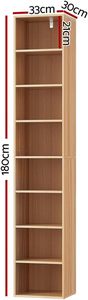 Étagère d'angle murale à 8 niveaux, bibliothèque, vitrine, étagère à livres en bois, étagère à <span class=keywords><strong>CD</strong></span>/<span class=keywords><strong>DVD</strong></span>, meuble de <span class=keywords><strong>rangement</strong></span> pour salon - Product Image 2