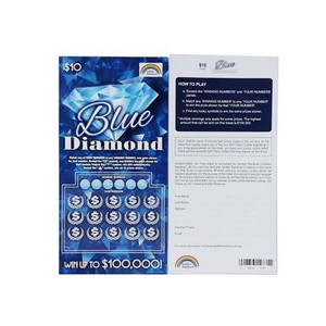 Cartes de remerciement personnalisées en papier imprimé, billets de loterie à gratter, en promotion - Product Image 3