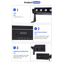 24*2W RGBW 4in1 LED barre de rondelle murale PAR lumière éclairage de scène projecteurs pour DJ Disco Club pour DMX scène fête spectacle effet