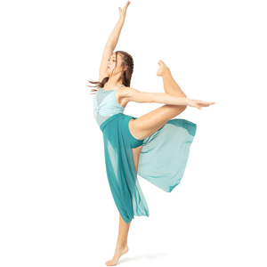 Maillot <span class=keywords><strong>de</strong></span> Ballet y Danza Lírica Color Verde Azulado, Trajes <span class=keywords><strong>de</strong></span> Danza Contemporánea para Niñas y Adultas, Actuación Artística, <span class=keywords><strong>Gimnasia</strong></span>, <span class=keywords><strong>Malla</strong></span> - Product Image 4