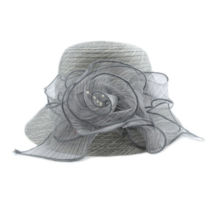 Professional Factory Wholesale High Quality Woman <strong>Wedding</strong> Flower Organza Ladies Church <strong>Hats</strong> <strong>for</strong> <strong>Sale</strong> - Product Image 2