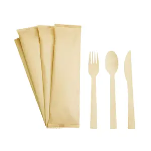 Wooden Bamboo Spoons Forks And Knife For Food China wholesale supplier Factory bamboo cutlery