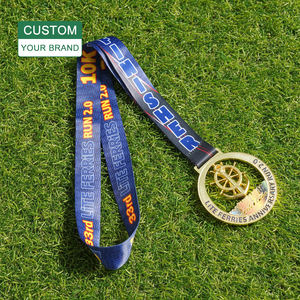 Huy chương thể thao kim loại mạ vàng 3D tùy chỉnh, chất liệu hợp kim kẽm, dành cho các môn bóng đá, Taekwondo, Karate, đua xe, khúc côn cầu - Product Image 1