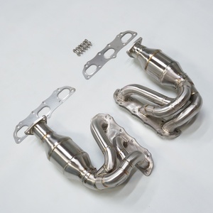 Collecteur d'échappement OEM haute performance en acier inoxydable brossé avec isolation thermique pour Porsche 911 991 3.6L 3.8L, catalyseur intégré, ajustement parfait à 100 % - Product Image 6