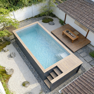 Piscina de fibra de vidrio de 20 pies x 40 pies, pequeña piscina contenedor, piscinas sobre el suelo, piscina de inmersión fría. - Product Image 4