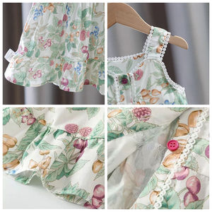 Verano Infant Toddler Pastoral Casual Algodón O-cuello Baby Girl Dress - Product Image 2