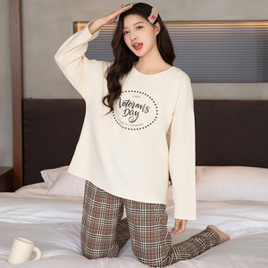 LONGD 여성용 긴팔 파자마: <span class=keywords><strong>CVC</strong></span> 혼방 원단, 수분 흡수, 속건, 통기성, 편안함, 캐주얼 - Product Image 3