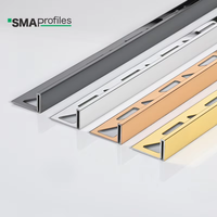 Profilés de carrelage en acier inoxydable 304, épaisseur 0,8 mm, profil en U moderne, finition miroir/brossée, durable pour appartement