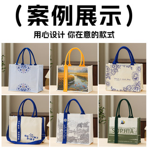 Sac fourre-tout en toile personnalisé Si Mao avec impression de logo pour la promotion d'entreprise - Product Image 3