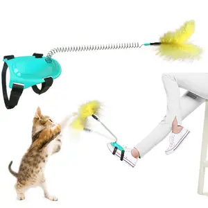 高品質の新製品猫の羽のティーザー杖スイングスプリング猫スティックセット
