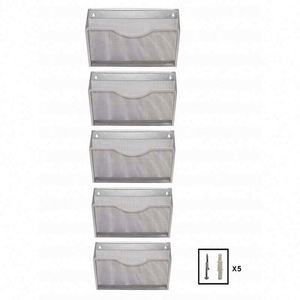 ที่แขวนเอกสารติดผนังแบบตาข่าย 6 ช่อง สำหรับบ้านและสำนักงาน พร้อมป้ายชื่อ - Product Image 4