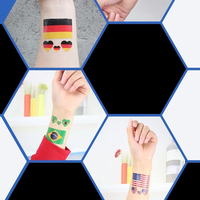 Tatouages temporaires 2026 pour supporters – Drapeaux États-Unis, Canada, Mexique – Autocollants imperméables pour événements sportifs et rassemblements