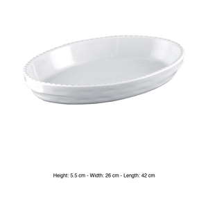 Bandeja para hornear MPS ovalada apilable para horno de 42 x 26 cm, suministros para catering, suministros para restaurantes al por mayor - Product Image 3