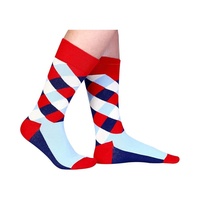 Chaussettes de sport en coton pour hommes et enfants, imprimées de motifs amusants, originaux et fantaisistes, respirantes, écologiques, avec logo personnalisé, faible MOQ