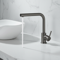 Robinet mélangeur moderne monocommande pour évier de cuisine d'hôtel, rotatif à 360 degrés, eau chaude/froide, avec cartouche céramique, à poser sur plan