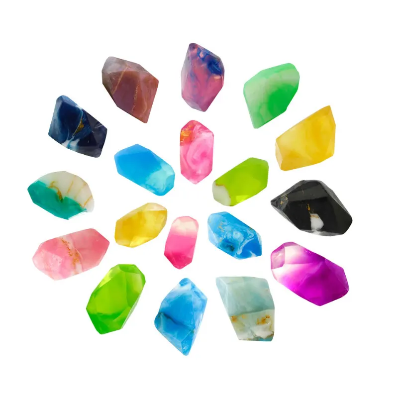 Neue Art bunte Diamant form Geschenk Seife Formel Box Design Diamant Stein benutzer definierte Seife