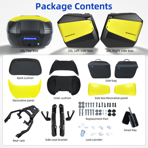 Ensemble de 3 sacs de bagages étanches pour moto X-ADV <span class=keywords><strong>750</strong></span>, fabriqués directement en usine, avec top-case et sacoches latérales, adaptés à la <span class=keywords><strong>Honda</strong></span> XADV750 - Product Image 3