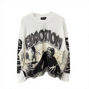Sudadera con Capucha Extra Grande, Retro, Bordada, 100% Algodón, Marca Privada, Ropa Urbana de Alta Calidad, MIXED EMOTION, Otoño - Product Image 2