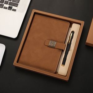 Wholesale Luxury Leather Hardcover A5 <b>Notebook</b> Custom Corporate <b>Diary</b> Pen Gift for Valentine's Day - Product Image 3