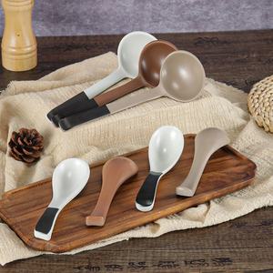 ラーメンウォントンスプーンホワイトメラミンアジアンヌードルスープスプーンファミリーキッチンホテルレストランクリエイティブスプーン - Product Image 4