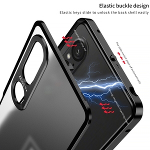 2024 nueva funda de teléfono transparente mate de PC duro con funda protectora de marco de parachoques de Metal magnético para <span class=keywords><strong>Sony</strong></span> <span class=keywords><strong>Xperia</strong></span> <span class=keywords><strong>1IV</strong></span> 1V - Product Image 2