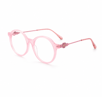 Montures optiques rondes pour enfants, charnières à ressort, lunettes flexibles pour enfants, lunettes mignonnes pour filles et garçons