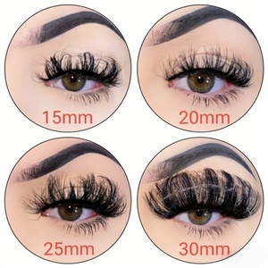 Vente en gros de faux cils en vison synthétique moelleux de 15 à 30 mm, étiquettes privées, bandes de cils moelleux, fournisseur de faux cils, boîtes d'emballage - Product Image 6