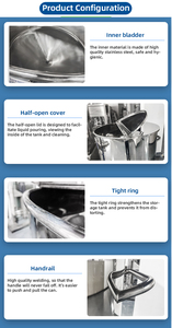 Serbatoio d'Acqua CYJX in Acciaio Inox (SS316L/304) con Finitura a Specchio/Opaca, <span class=keywords><strong>Dimensioni</strong></span> Personalizzabili, Capacità <span class=keywords><strong>500L</strong></span>-20000L - Product Image 4