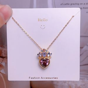 Catena di clavicola in acciaio al titanio con corona rosa collana d'<span class=keywords><strong>amore</strong></span> vendita calda da donna di lusso <span class=keywords><strong>per</strong></span> anziani accessori <span class=keywords><strong>per</strong></span> girocollo - Product Image 5