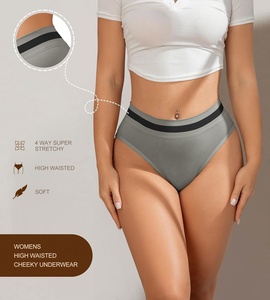 Sous-vêtements pour femmes à taille haute OEM/ODM, très extensibles, confortables, culottes sexy, bikini taille haute, sous-vêtements sans couture, pack de sport - Product Image 2