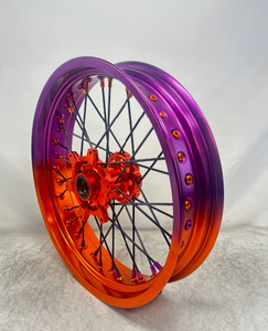 Juego de Ruedas <span class=keywords><strong>Supermotard</strong></span> de Alta Calidad para Motocicleta CR 250R <span class=keywords><strong>450</strong></span>, Llantas Supermoto de 17 Pulgadas para Carreras - Product Image 5