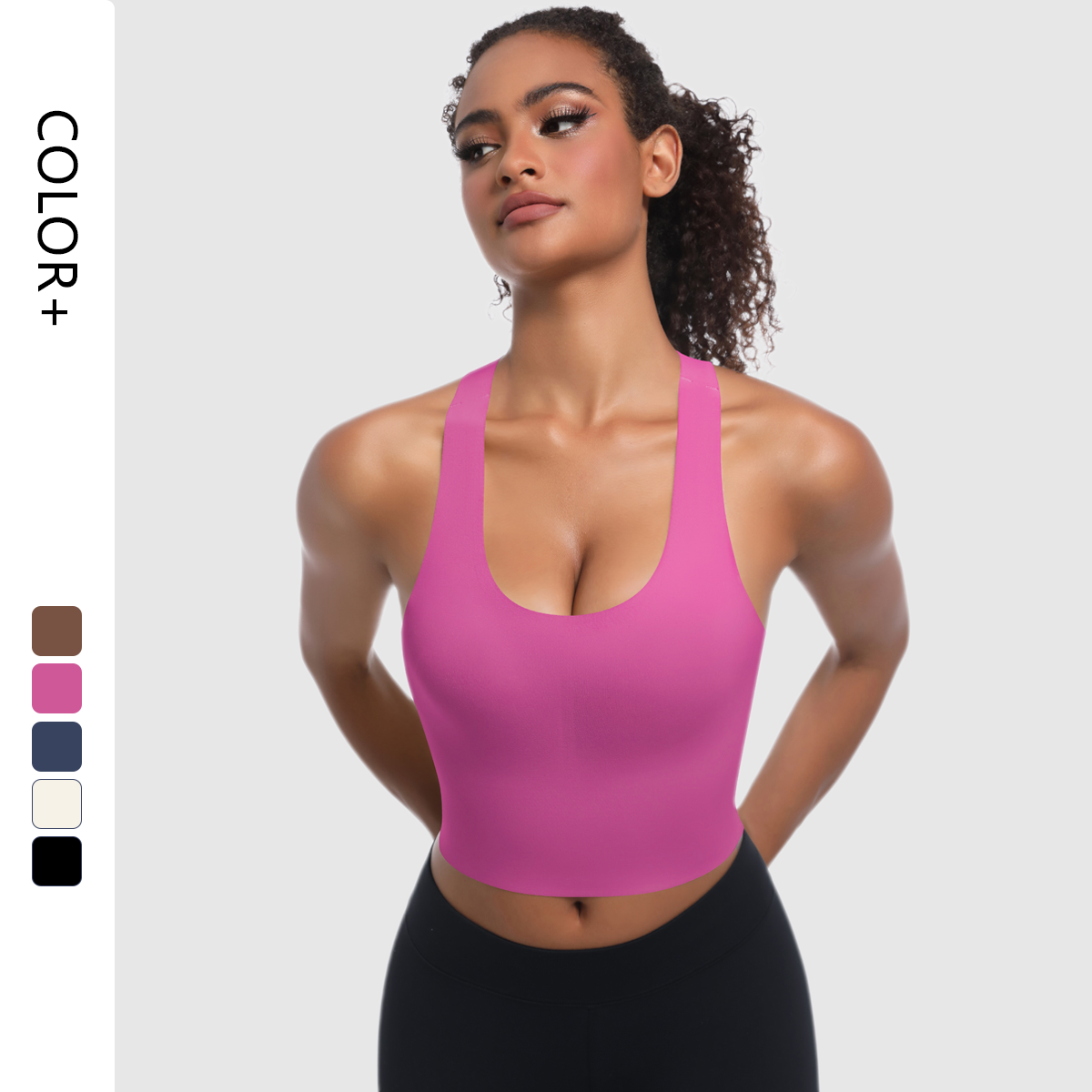Hot Selling Sports Bra Sexy Gather Yoga Beauty Vest One-piece Fixed Chest Pad Fitness Women's Sports Underwear