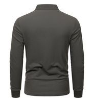 Polo de Manga Larga Personalizado para Hombre, Mezcla de Algodón y Sorona, Cuello con Botones, Estilo Casual, Vintage, Urbano, Elástico, Diseño de Alta Gama, Venta al Por Mayor