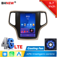 Radio de Coche Android con Pantalla Vertical de 9.7 Pulgadas para JEEP Grand Cherokee 2014-2021, Autoradio con FM/AM, Mirror Link y Ventilador