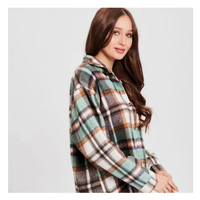 280gsm Cvc Teint Plaids Vérifier Coton Polyester Brossé Vérifier Fil À Carreaux Tissu Teint