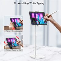 Support de téléphone et tablette télescopique en métal réglable en hauteur, prix direct usine, pour tablettes PC de 13,8 à 21,2 pouces