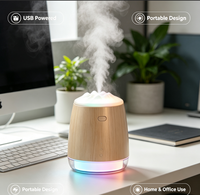 Humidificateur USB Mini pour Voiture, Vente Chaude, Approvisionnement Direct Usine, Grande Brume, Veilleuse Colorée, Aromathérapie, Certifié ROHS, 280ML