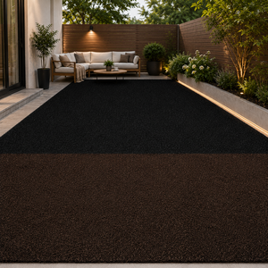 Césped Artificial Bicolor Negro y Marrón para Jardín, Patio Trasero, Paisajismo - Product Image 5