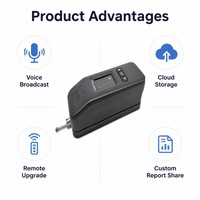 Medidor de rugosidad de superficies inteligente con aplicación para smartphone, Bluetooth 5.0, plataforma IoT en la nube, unidad de control + sensor, medición de perfil Ra Rz