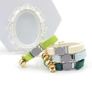 Nuevo 2025 a la venta, regalo para gatitos, serie rosa y morada, collares para gatos, venta al por mayor, <span class=keywords><strong>Collar</strong></span> de terciopelo para mascotas, <span class=keywords><strong>Collar</strong></span> suave para gatos con láser - Product Image 3