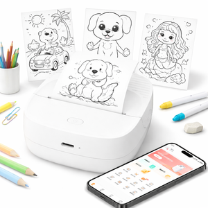 <span class=keywords><strong>Mini</strong></span>-imprimante photo sans fil portable de <span class=keywords><strong>2</strong></span> pouces, machine à autocollants sans encre pour Android, pour photos de téléphone et notes d'étude – En stock - Product Image 1