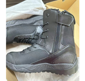 Botas Tácticas Negras TSB0708 con Cierre Lateral, Botas de Desierto Cómodas con Parte Superior de Gamuza - Product Image 2