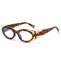 Bingkai Kacamata Optik Logam Mewah Retro Baru 2027, Model Mata Kucing, Fashion Wanita, Anti Cahaya Biru untuk Komputer dan Gaming