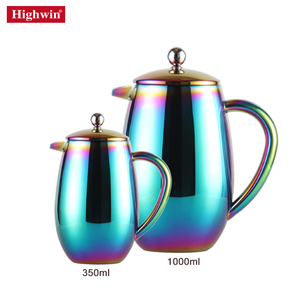 Máy Pha Cà Phê Pháp Màu Sắc Độc Đáo Higwin, Nồi Cà Phê Cầu Vồng, Báo Chí Hai Lớp Bằng Thép Không Gỉ - Product Image 3
