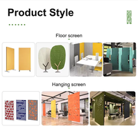 QIANQIAO Paravent Acoustique Décoratif Portable pour la Confidentialité au Bureau, la Zonification des Espaces de Travail et la Conception d'Intérieur Commercial